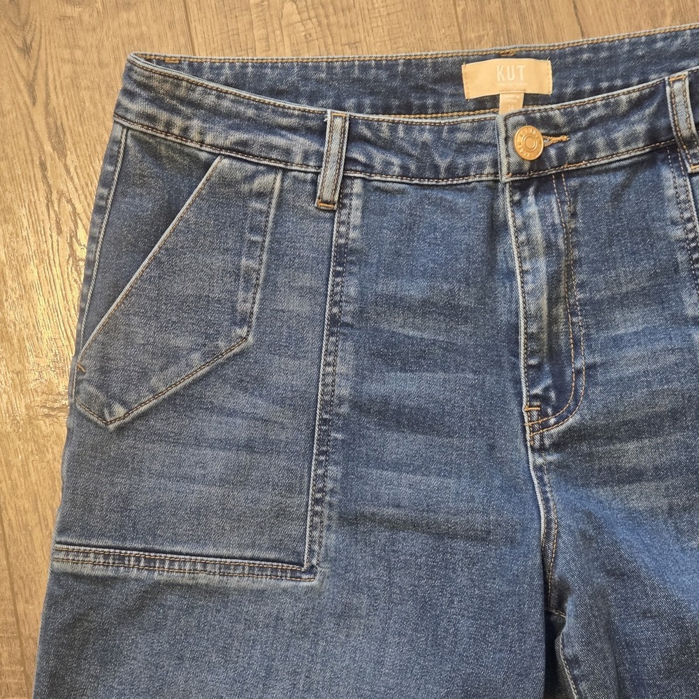 Kut from the Kloth Size 14 Women's Ashton High Rise Barrel Leg Jeans Medium Wash - Picture 2 of 7